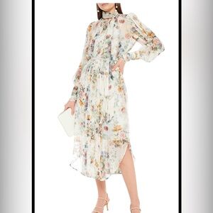 Zimmermann wavelength scallop midi dress with Scarf